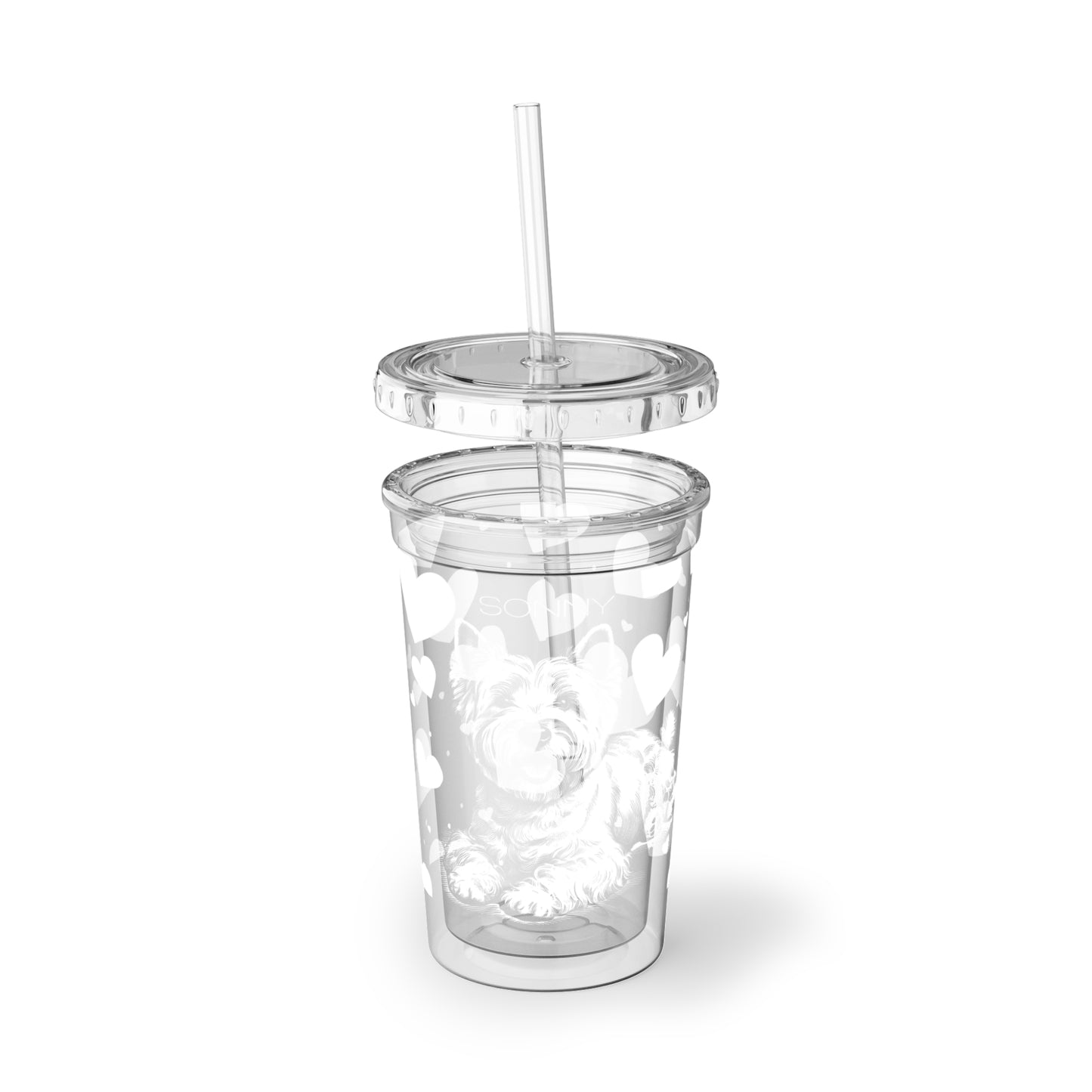 Westie Heart Suave Acrylic Cup
