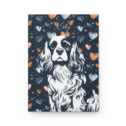Cavalier King Charles Spaniel Hearts Hardcover Journal