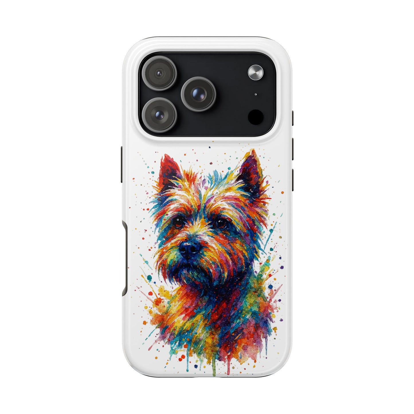Westie Portrait Splatter-Style Abstract Cell Phone Case