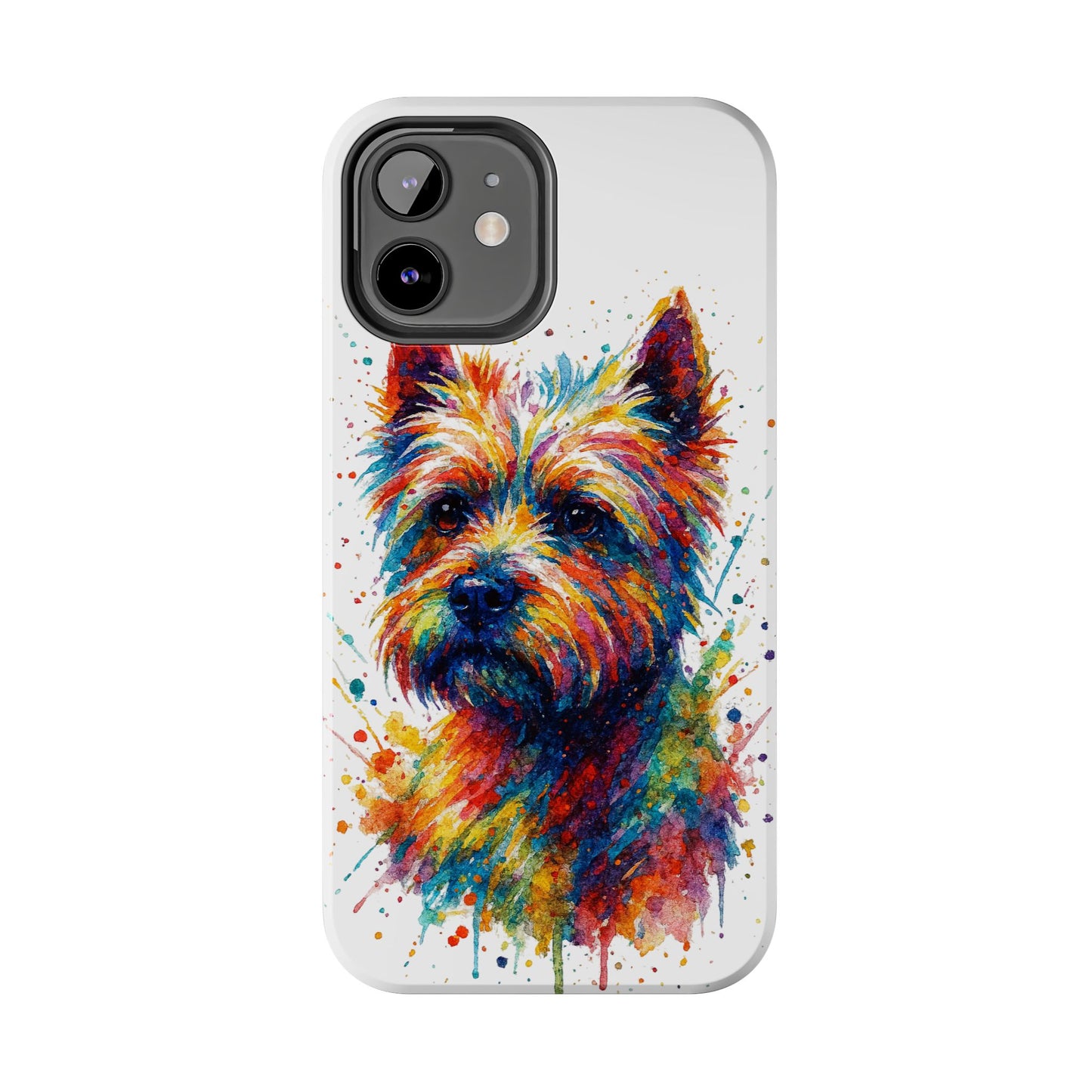 Westie Portrait Splatter-Style Abstract Cell Phone Case