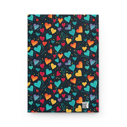 Cavalier King Charles Spaniel Hearts Hardcover Journal