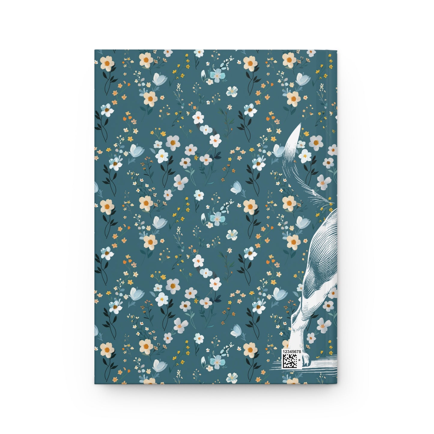 Beagle Flowers Hardcover Journal