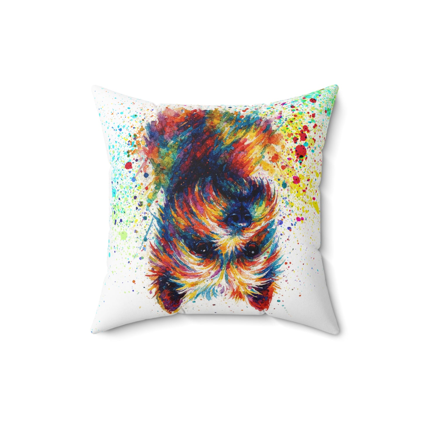 Westie Abstract Portrait Pillow Spun Polyester Square Pillow