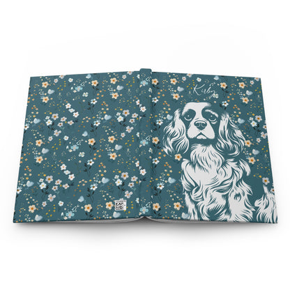 Cavalier King Charles Spaniel Flowers Hardcover Journal