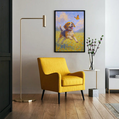 Beagle Impressionist Portrait, Beagle Wall Art Print