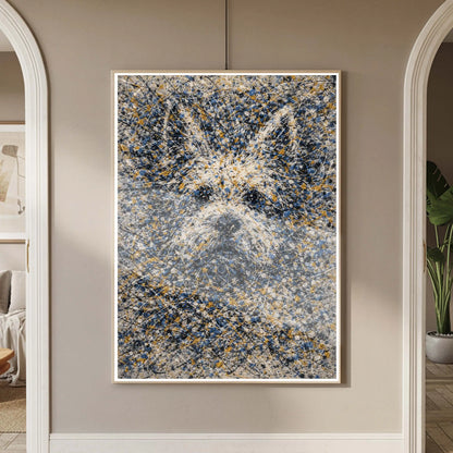 West Highland White Terrier Pollock-inspired Portrait, Westie Wall Art Print