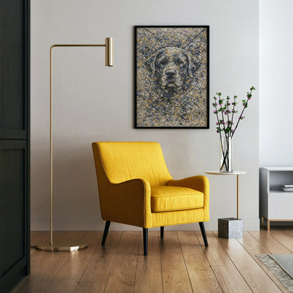 Labrador Retriever Pollock-inspired Portrait, Lab Wall Art Print
