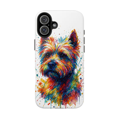 Westie Portrait Splatter-Style Abstract Cell Phone Case