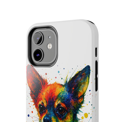 Chihuahua Portrait Splatter-Style Abstract Cell Phone Case