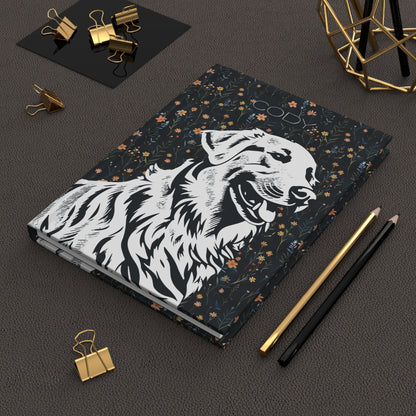 Golden Retriever Floral Hardcover Journal