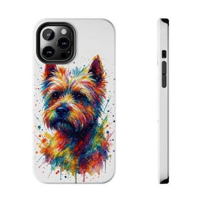 Westie Portrait Splatter-Style Abstract Cell Phone Case