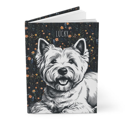 Westie Floral Hardcover Journal