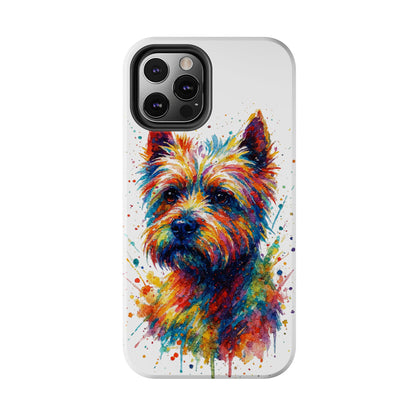 Westie Portrait Splatter-Style Abstract Cell Phone Case