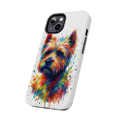 Westie Portrait Splatter-Style Abstract Cell Phone Case
