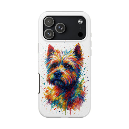 Westie Portrait Splatter-Style Abstract Cell Phone Case
