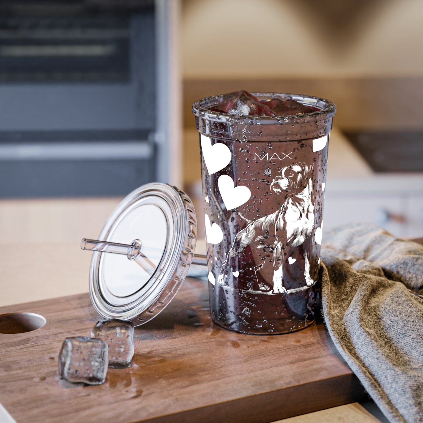 Boxer Heart Suave Acrylic Cup