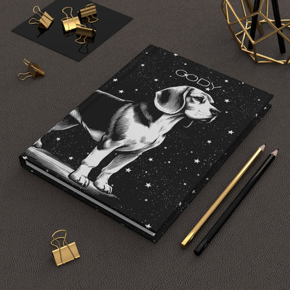 Beagle Night Starry Sky Hardcover Journal