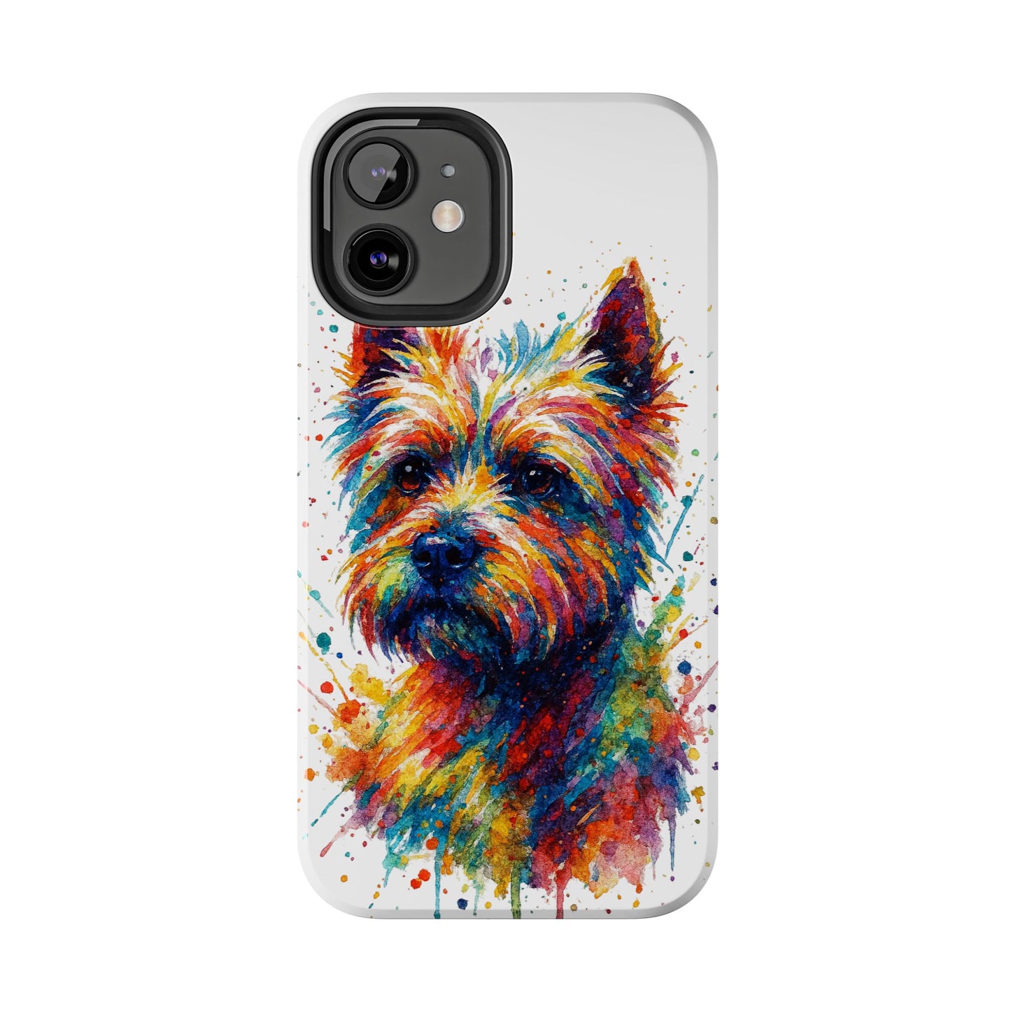 Westie Portrait Splatter-Style Abstract Cell Phone Case