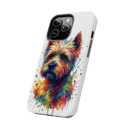 Westie Portrait Splatter-Style Abstract Cell Phone Case