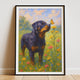 Rottweiler Impressionist Portrait, Rotty Wall Art Print