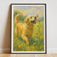 Golden Retriever Impressionist-Inspired Portrait, Wall Art Print