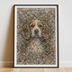 Beagle Pollock-inspired Portrait, Beagle Wall Art Print