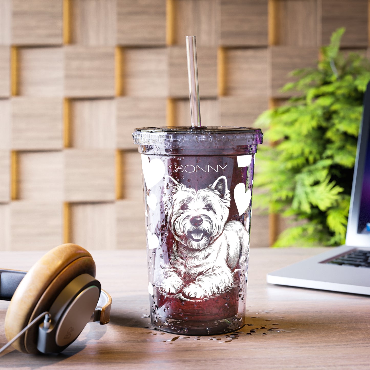 Westie Heart Suave Acrylic Cup