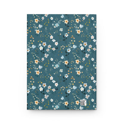 Cavalier King Charles Spaniel Flowers Hardcover Journal