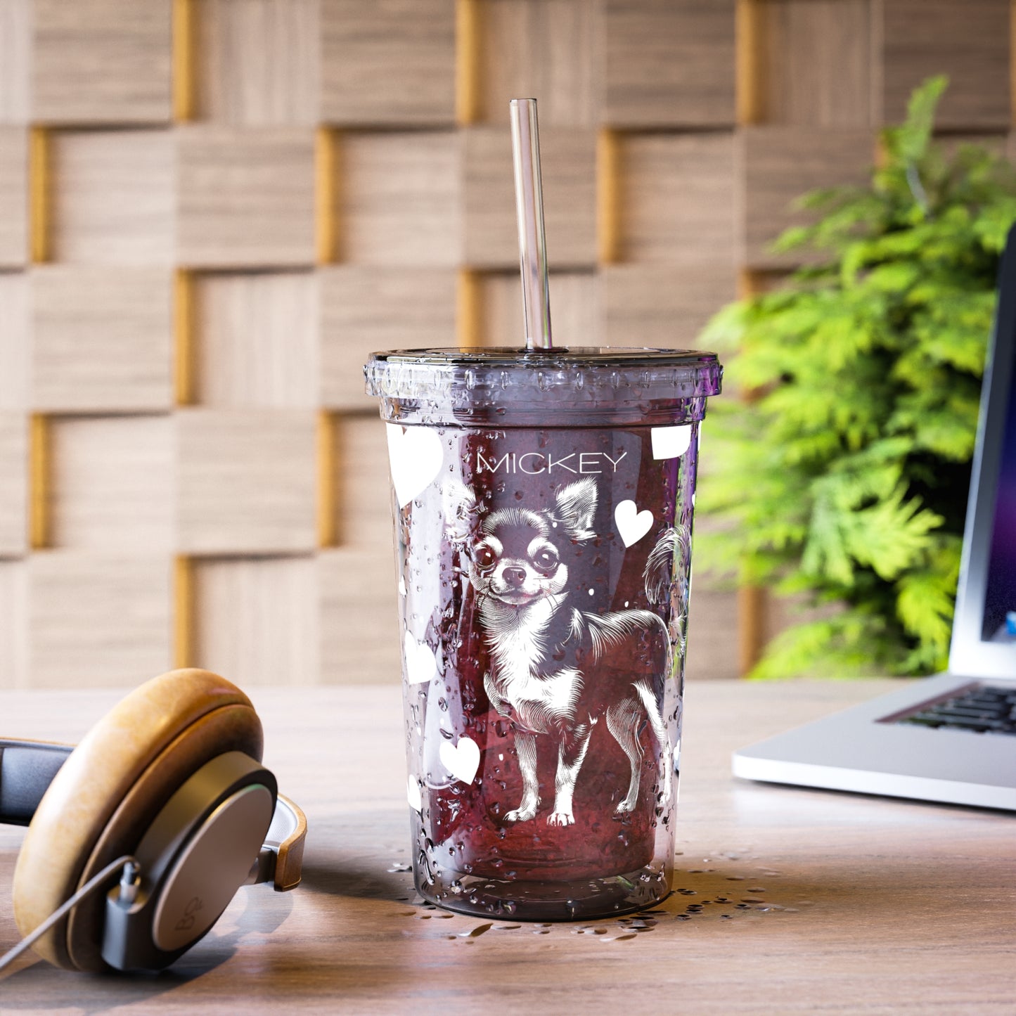 Chihuahua Heart Suave Acrylic Cup