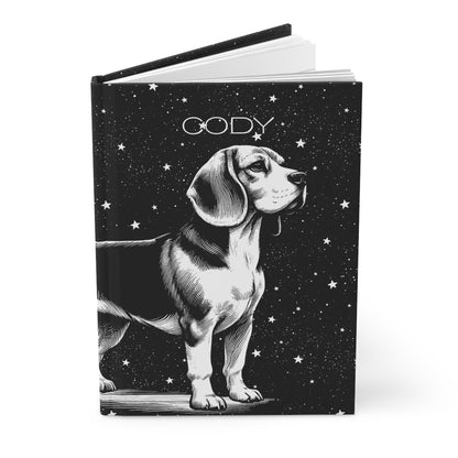 Beagle Night Starry Sky Hardcover Journal