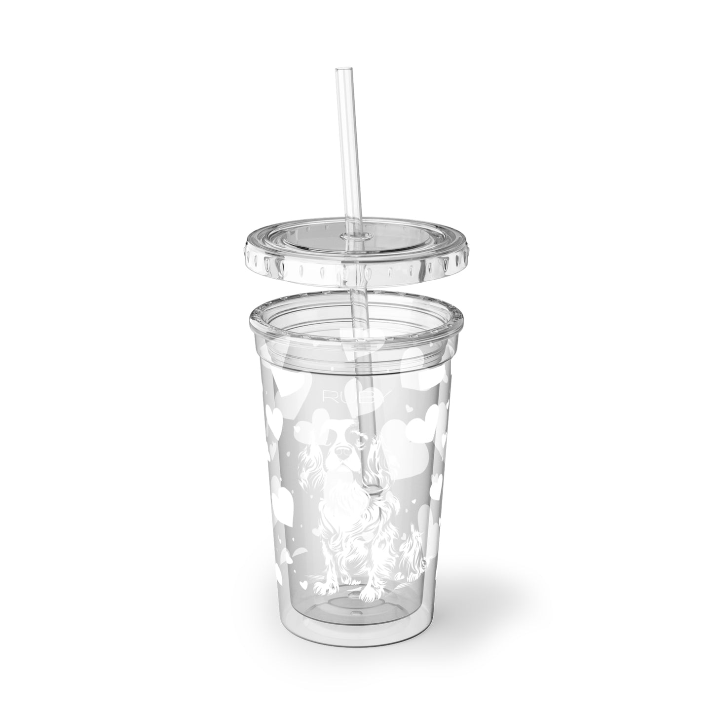 Cavalier King Charles Spaniel Heart Suave Acrylic Cup