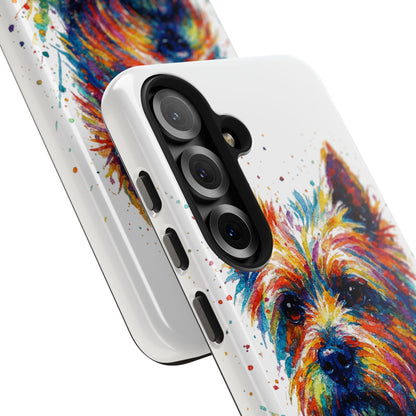 Westie Portrait Splatter-Style Abstract Cell Phone Case
