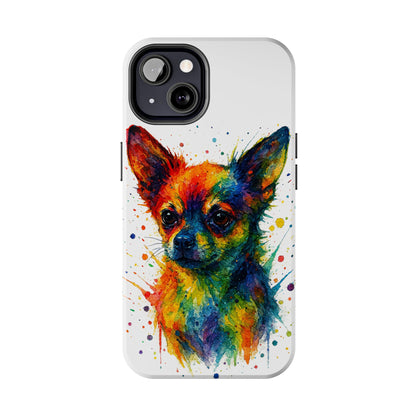 Chihuahua Portrait Splatter-Style Abstract Cell Phone Case