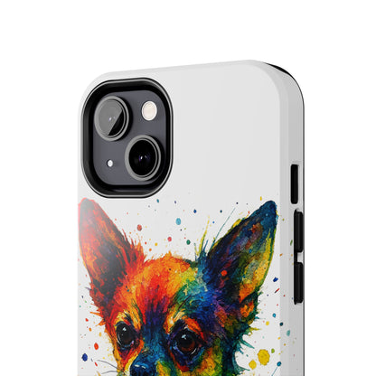 Chihuahua Portrait Splatter-Style Abstract Cell Phone Case