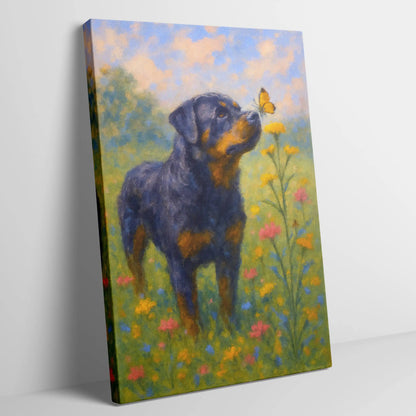 Rottweiler Impressionist Portrait, Rotty Wall Art Print