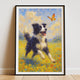 Border Collie Impressionist Portrait, Collie Wall Art Print