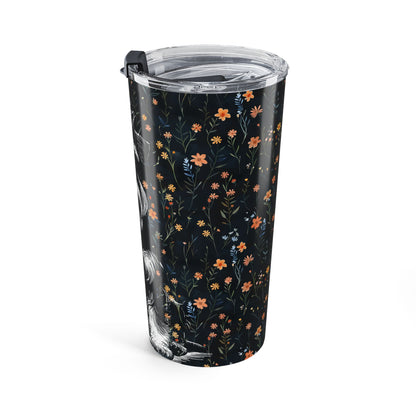 Schnauzer Flowers Tumbler, 20oz