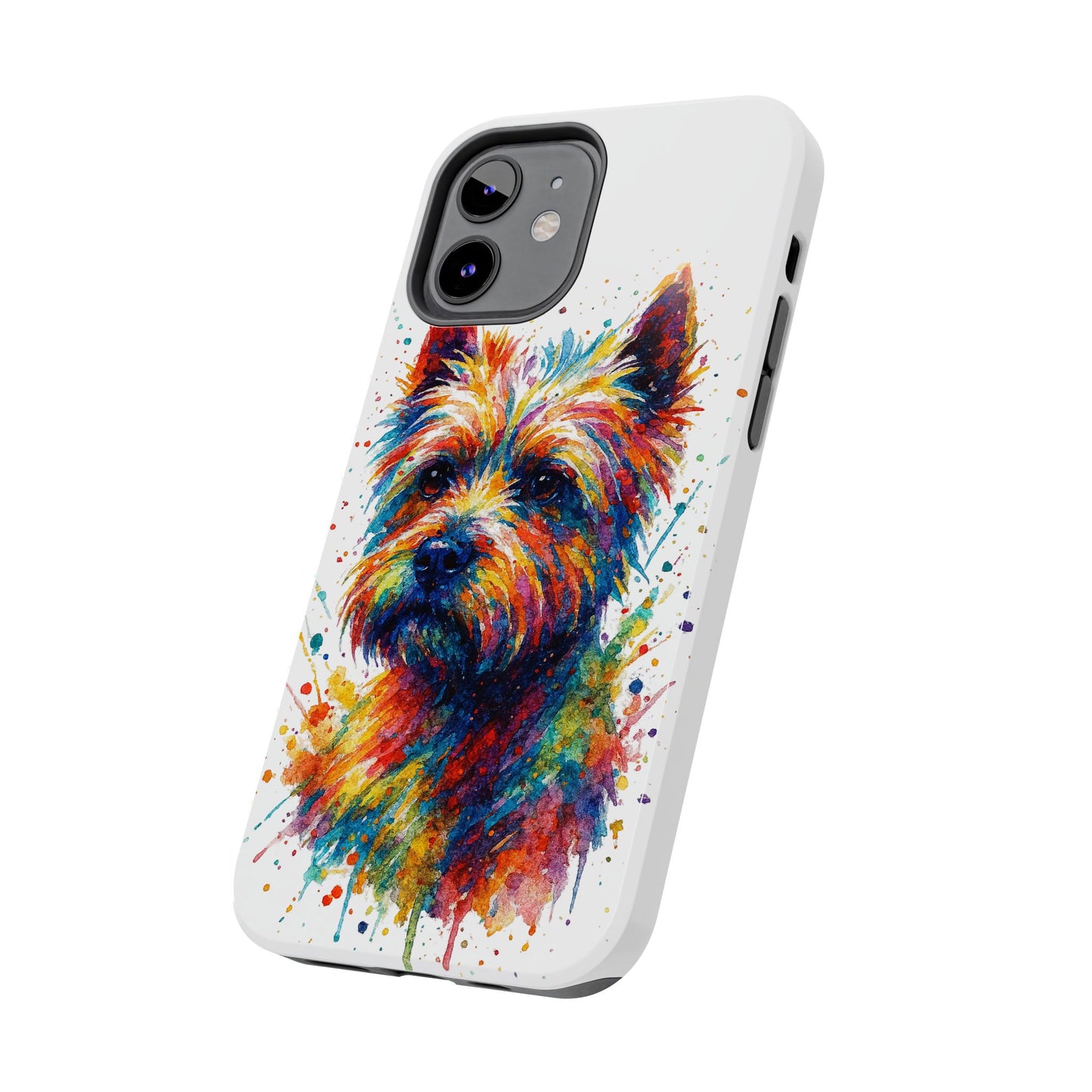 Westie Portrait Splatter-Style Abstract Cell Phone Case
