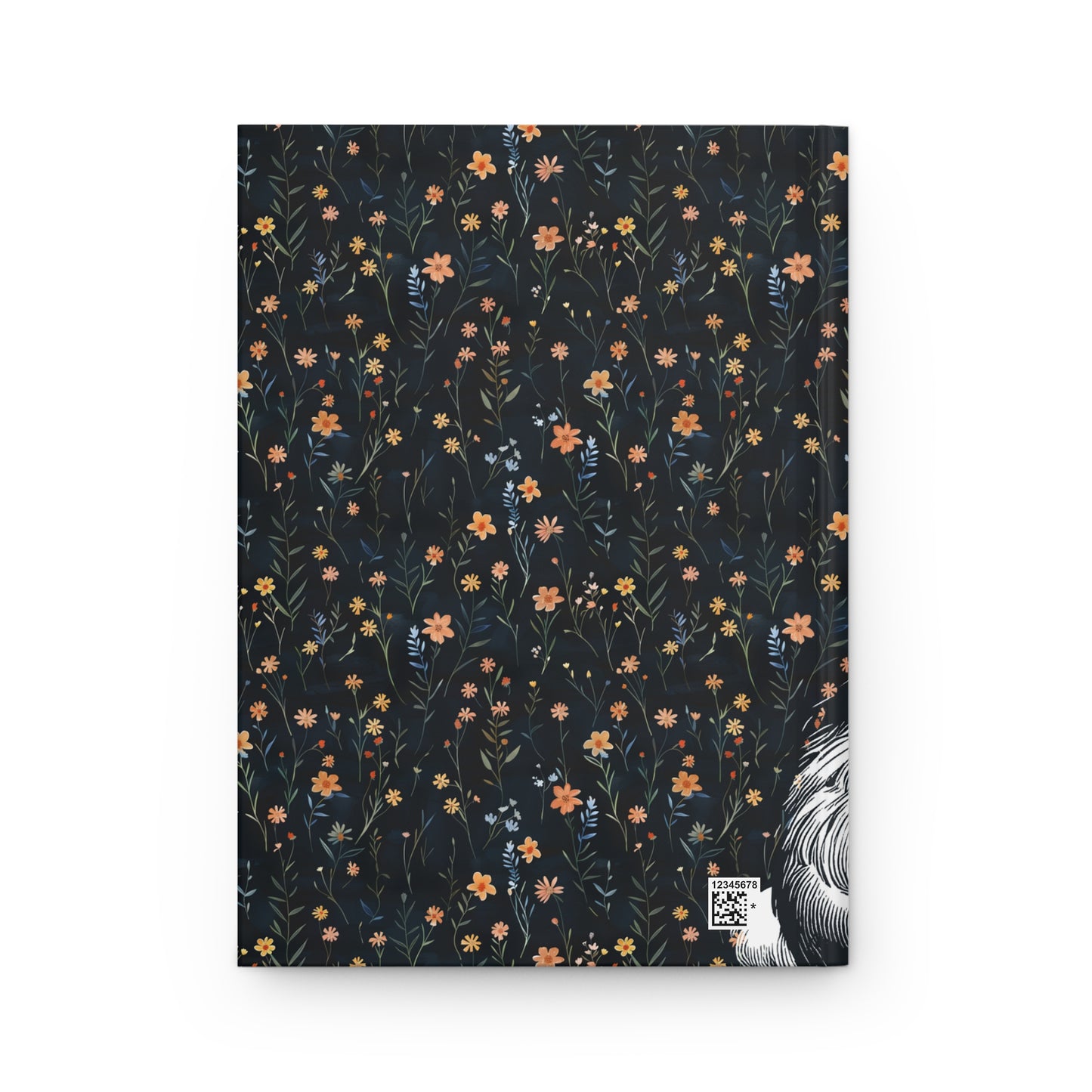 Corgi Butts Floral Hardcover Journal