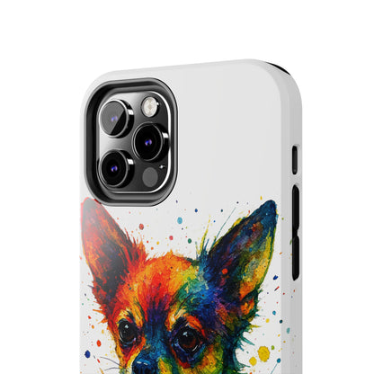 Chihuahua Portrait Splatter-Style Abstract Cell Phone Case