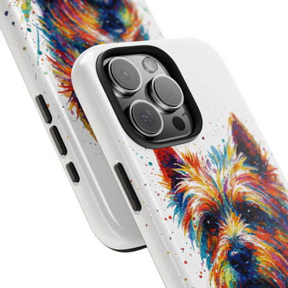 Westie Portrait Splatter-Style Abstract Cell Phone Case