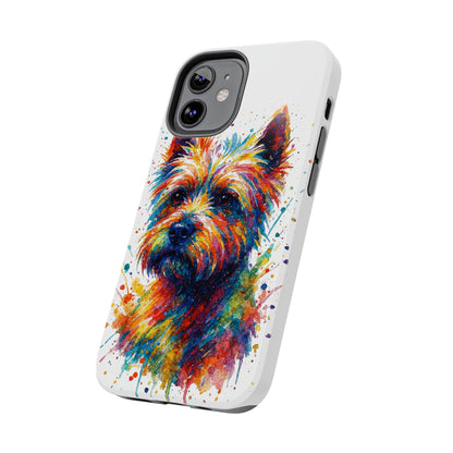 Westie Portrait Splatter-Style Abstract Cell Phone Case
