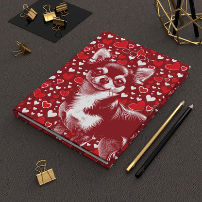 Chihuahua Hearts Hardcover Journal