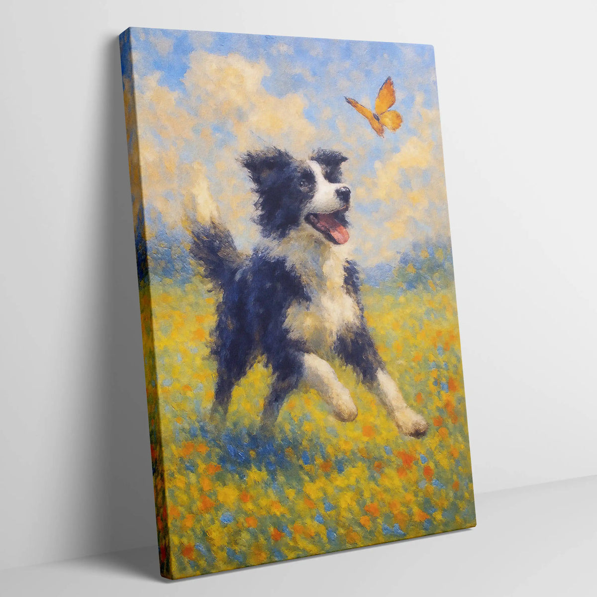 Border Collie Impressionist Portrait, Collie Wall Art Print