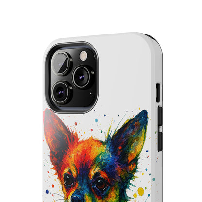 Chihuahua Portrait Splatter-Style Abstract Cell Phone Case