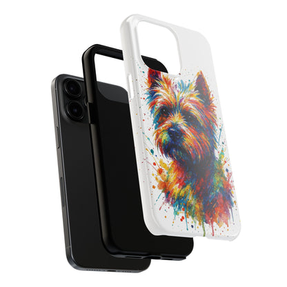 Westie Portrait Splatter-Style Abstract Cell Phone Case