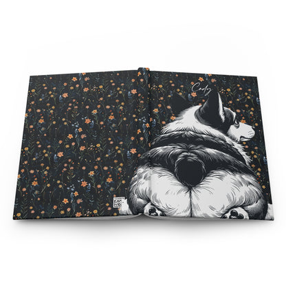 Corgi Butts Floral Hardcover Journal