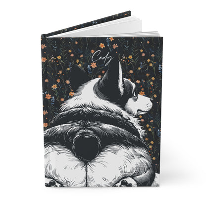 Corgi Butts Floral Hardcover Journal