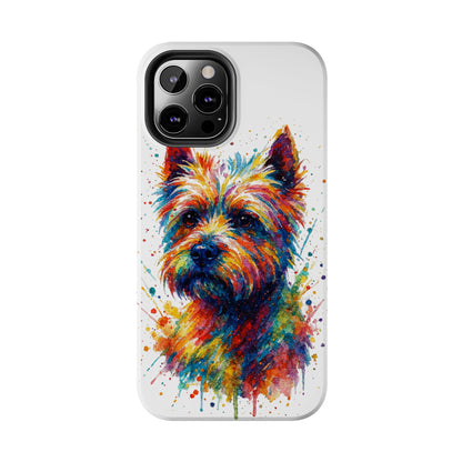 Westie Portrait Splatter-Style Abstract Cell Phone Case