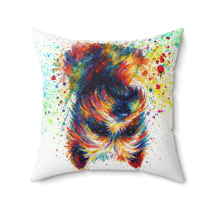 Westie Abstract Portrait Pillow Spun Polyester Square Pillow